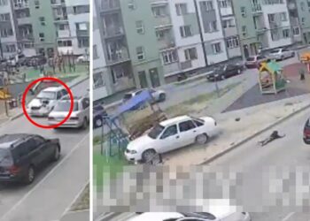 Водитель на скорости сбил ребенка и влетел в детскую площадку в Алматы