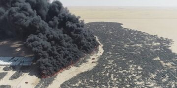 Экологическая катастрофа в Кувейте: на свалке горят 50 млн шин